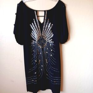 Women's BISOU BISOU Black party dress size 10